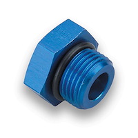 Blue Port Plug with O-Ring Seal Size: -10AN