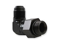 Ano-Tuff 90° Radiused Port Adapter -8AN Male Flare to 3/4"-16 (-8AN O-Ring Port) Swivel