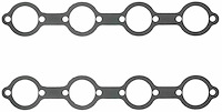 Small Block Chevy Exhaust Header Gasket Round GM, splayed valve