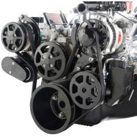 S-Drive Complete Serpentine Pulley Drive System Black Anodized Big Block Chevy