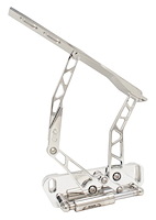 MS147-24LM Billet Hood Hinges Kinetic-Style 1973-1980 Chevy Truck, Slammed [Raw Machined Finish]