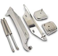 Billet Hood Hinges Select 1988-1999 GM C/K, Blazer, Jimmy, Suburban, Tahoe, Yukon Trucks - Protective Clear Coat Finish