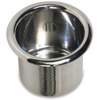 DRINK HOLDER SPUN ALUM MED 3-3/8 POL