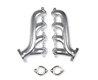 Cast Iron Exhaust Manifolds for GM Gen III, IV LS Engines [Silver Ceramic Finish]