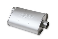 Raptor Turbo Muffler for Universal 2.50 In. Inlet/Outlet Applications [Painted]