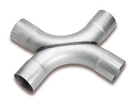 X-Pipe Exhaust Crossover for Universal 3 In. Applications [Natural]