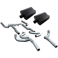 Header-Back Exhaust System With Mufflers Kit 1968-1972 GM A-Body V8