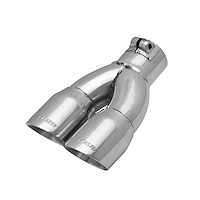 Polished Stainless Steel Dual Exhaust Tip Clamp-On