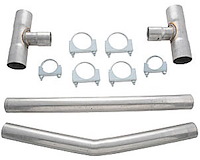 Universal H-Pipe Mid-Pipe Kit 2.5" Tubing