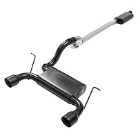 817819 American Thunder Cat-Back Exhaust System 2018 Jeep Wrangler JL 2-Door/4-Door 3.6L DOR w/Black Ceramic Coated Tips