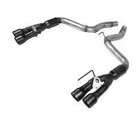 Outlaw Axle-Back Exhaust System 2018-2019 Ford Mustang GT 5.0L V8 - Black Ceramic Quad Tips