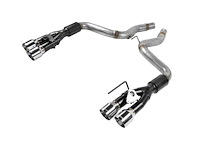 Outlaw Axle-Back Exhaust System 2018-2019 Ford Mustang GT 5.0L V8 - Polished Quad Tips