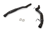Outlaw Axle-Back Exhaust System for Select Ford Mustang GT 2.3L/5.0L without Valves [Black Tips, Dual Exit]