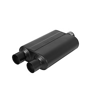 40 Series Delta Flow Muffler Center In/Dual Out: 2.5"