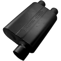 40 Series Delta Flow Muffler Offset In 3"/Dual Out 2.5"