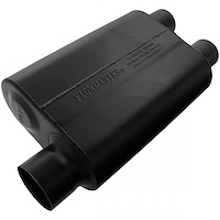 Super 44 Series Delta Flow Muffler Offset In 3"/Dual Out 2.5"