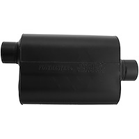 Super 40 Series Delta Flow Muffler Offset In 3"/Dual Out 2.5"