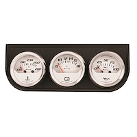 E5200 Water Temperature/Voltmeter/Oil Pressure Gauge Console [2 in., 90Deg. Sweep M, 280Deg.F/18V/100Psi, Wt Dial Bk Pn]