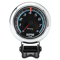 E6076 Tachometer Gauge [2 1/2 in., 8,000 RPM, Black Dial Chrm Case, 6000 Series]