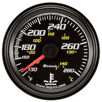 E6242 Water Temperature Gauge Console [2 in. 130-280Deg.F, 270Deg. Sweep Mechanical, Black, ]