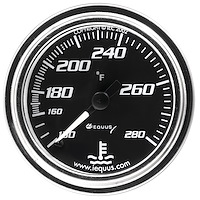 E7241 Water Temp Gauge [2 in., 130-280 F, 270 Degree Sweep, Mechanical, Chrome 7000 Series]