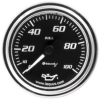 E7244 Oil Pressure Gauge [2 in. 0-100 Psi, 270 Degree Sweep, Mechanical, Chrome 7000 Series]