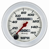 E8076 Speedometer Gauge [3.4 in. 160 Mph, 270 Degree Sweep, Mechanical, White, Silver, 8000 Series]