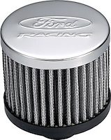 Chrome Push-In Valve Cover Breather Filter with Ford RACING Emblem