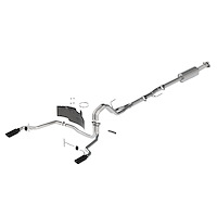 Cat-Back Extreme Exhaust System Fits Select Ford F-150 2.7L, 3.5L, 5.0L Trucks w/145, 157 in. WB [Black Chrome Tips]
