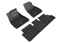 E1TL02601809 ELITECT Floor Mat for 2020-2023 Tesla 3, 3-Piece, Front Row/2nd Row [Black]