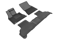 L1BM05501509 KAGU Floor Mat Set Fits Select BMW X5; BMW X6, 3-Piece, Front Row/2nd Row [Black]