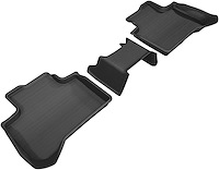 L1BM09221509 KAGU Floor Mat Set Fits Select BMW X4; BMW X3, 3-Piece, 2nd Row/w/Center Piece [Black]