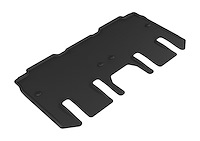 L1CY00521509 KAGU Floor Mat Fits Select Chrysler Pacifica; Chrysler Voyager, 1-Piece, 2nd Row/Rear [Black]