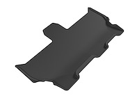 L1CY00531509 KAGU Floor Mat Fits Select Chrysler Pacifica; Chrysler Voyager, 1-Piece, Third Row [Black]