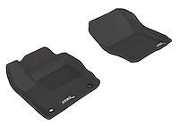 L1FR02911509 KAGU Floor Mat Set Fits Select Ford Focus, 2-Piece, Front [Black]