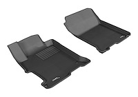 L1HD04811509 KAGU Floor Mat Set for 2013-2016 Honda Accord; 2017 Honda Accord, 2-Piece, Front [Black]