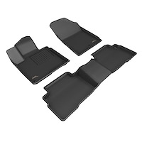 L1KA07501509 KAGU Floor Mat Set Fits Select Kia Sportage, 3-Piece, Front & Rear [Black]
