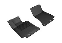 L1MB10211509 KAGU Floor Mat Set Fits Select Mercedes-Benz C250/C400/C350e/C350/C300, 2-Piece, Front [Black]