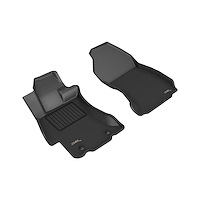 L1SB00811509 KAGU Floor Mat Set Fits Select Subaru XV Crosstrek/WRX/WRX STI/Impreza, 2-Piece, Front [Black]