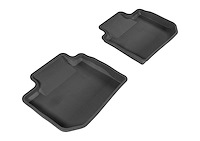 L1SB00821509 KAGU Floor Mat Set Fits Select Subaru XV Crosstrek/WRX/WRX STI/Impreza, 2-Piece, Rear [Black]