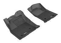L1TY05711509 KAGU Floor Mat Set for 2005-2010 Toyota Tacoma; 2005-2011 Toyota Tacoma, 2-Piece, Front [Black]
