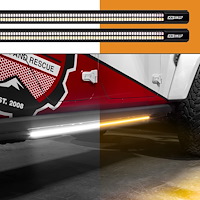 XK041021 2 x 60 in. White + Amber Running Board Light, w/Turn Signal, Universal Fit