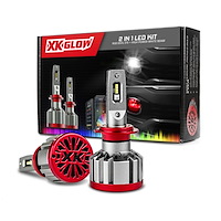 XK045004-HB4 HB4 RGB 2-in-1 Headlight Bulb RGB/LED Headlight Kit, w/ Million-Color XKCHROME Smartphone App Control, Pair