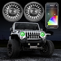 XK-7IN-JP-KIT 7 in. RGB LED Headlight Kit, w/ XKCHROME Bluetooth App Control, 2007-2018 Jeep Wrangler JK
