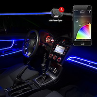 XK-FO-ADV XKCHROME Fiber Optic LED Accent Light Kit, App Control, 2-Piece 6 ft. Fiber Optic Roll, Universal Fit