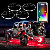 XK-WHEEL-KIT 15 in. Wheel Ring Light Kit, w/ XKCHROME App Control, w/Turn Signal Function, 4-Piece, Universal Fit