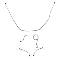 Front Brake Line Kit for 1958 Bel Air, Impala Standard Brakes [Galfan-Coated Steel]