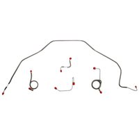 Front Brake Line Kit for 1969 Bel Air, Impala Non Super Sport, Power Disc Brakes [Galfan-Coated Steel]