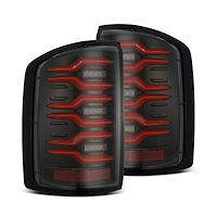 630050 Luxx Series LED Taillights for 2014-2018 GMC Sierra 1500/2500 HD/3500 HD - Black Red