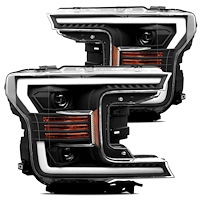 880176 Luxx-Series LED Projector Headlights for 2018-2020 Ford F-150 - Black